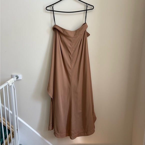 Self-Portrait Camel Midi Asymmetrical Skirt - Size US4 - Picture 6 of 8